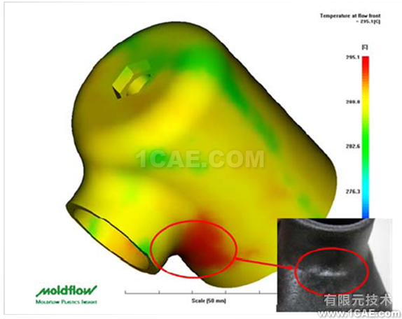 如何正確解讀Moldflow流動(dòng)波前溫度結(jié)果？moldflow分析案例圖片7