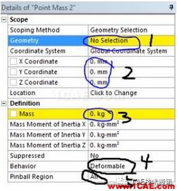 Ansys Point mass質量點的相關問題ansys圖片2