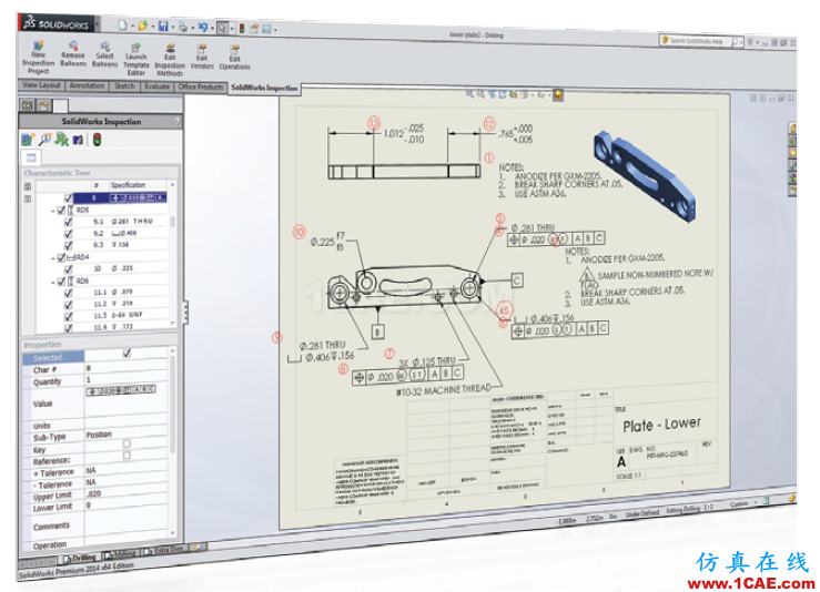 SOLIDWORKS INSPECTION自動創(chuàng)建檢查工程圖和報告solidworks simulation學(xué)習(xí)資料圖片2