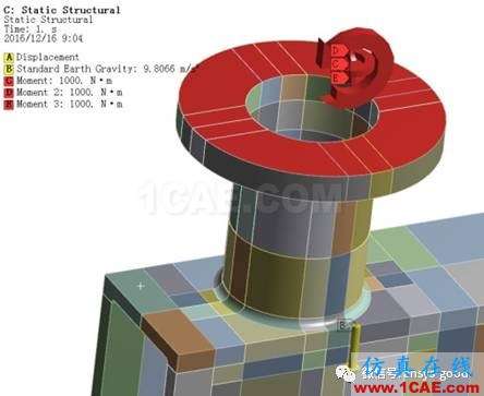 workbench中以云圖形式顯示網(wǎng)格質(zhì)量，扭矩荷載的施加 ansys培訓(xùn)課程圖片15