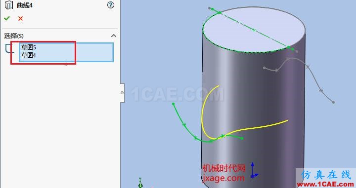 solidworks如何使用投影曲線？solidworks simulation培訓(xùn)教程圖片15