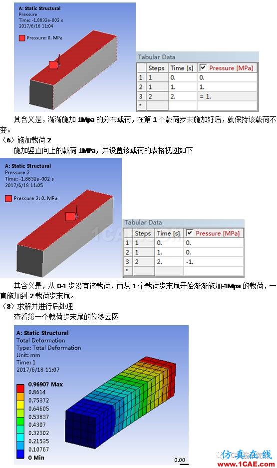 如何在ANSYS WORKBENCH中進(jìn)行多載荷步的靜力分析？ansys培訓(xùn)的效果圖片5