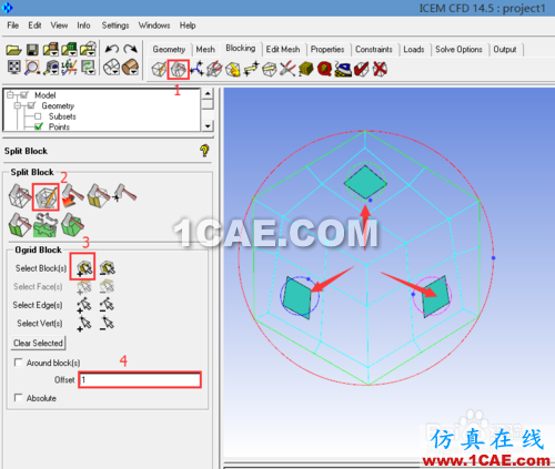 如何用ICEM對三角形特征幾何進行結(jié)構(gòu)網(wǎng)格劃分