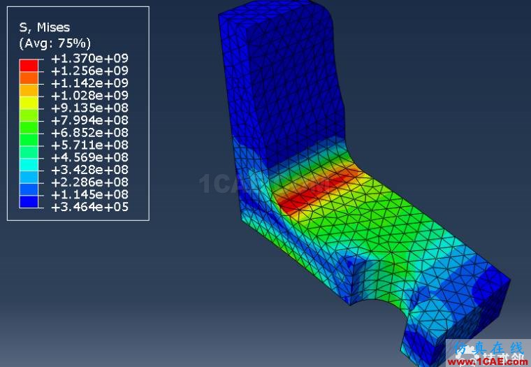 Abaqus和WELSIM仿真簡單支架受力分析案例賞析---細化網(wǎng)格對（應(yīng)力集中）解的收斂性的影響abaqus有限元培訓(xùn)資料圖片23