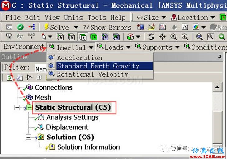 workbench中以云圖形式顯示網(wǎng)格質(zhì)量，扭矩荷載的施加 ansys培訓(xùn)課程圖片5