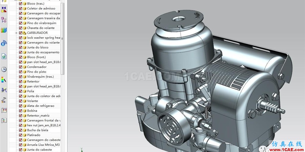 【發(fā)動機(jī)電機(jī)】2沖程洋馬KT-30發(fā)動機(jī)3D模型 UG(NX)設(shè)計下載ug設(shè)計教程圖片3