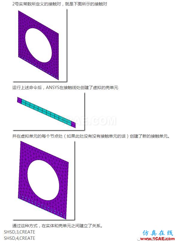 基于ANSYS經(jīng)典界面的實(shí)體-板單元連接建模ansys分析圖片11