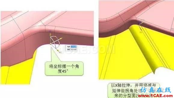 汽車模復雜曲面分型面是如何創(chuàng)建的？技巧都在這！autoform汽車仿真圖片3