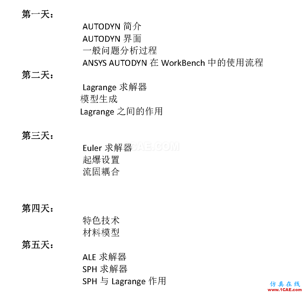 ANSYS AUTODYN官方教材，5天基礎(chǔ)培訓(xùn)，實(shí)例詳講，共享優(yōu)質(zhì)學(xué)習(xí)資源ansys培訓(xùn)的效果圖片2