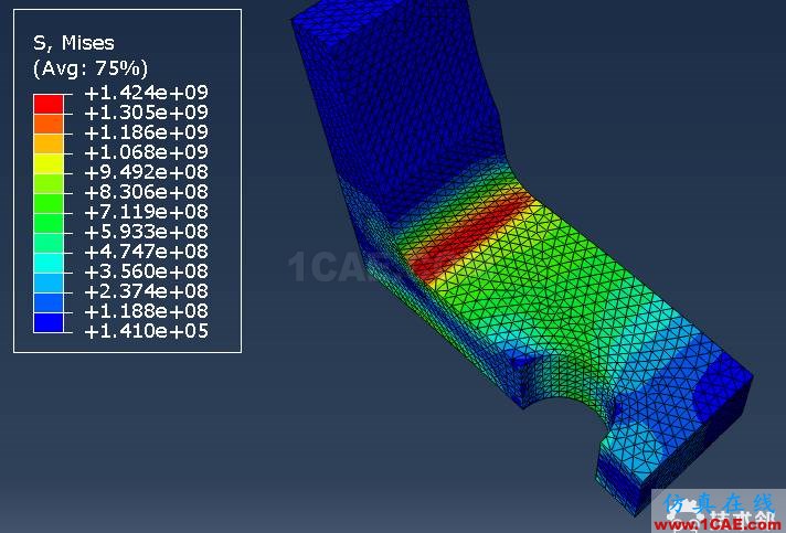 Abaqus和WELSIM仿真簡單支架受力分析案例賞析---細化網(wǎng)格對（應(yīng)力集中）解的收斂性的影響abaqus有限元資料圖片15