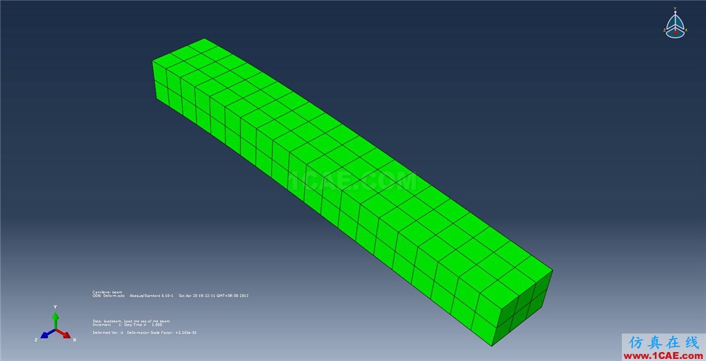 懸臂梁—有限元ABAQUS線性靜力學分析abaqus有限元圖片53