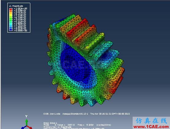 ABAQUS的直齒圓柱齒輪模態(tài)有限元分析abaqus有限元技術(shù)圖片10