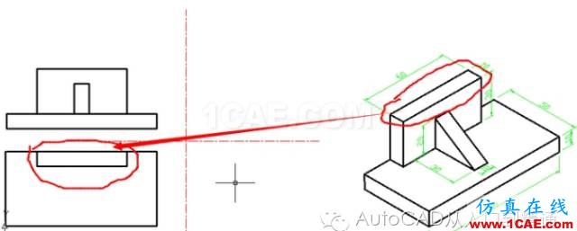 AutoCAD 繪制三視圖AutoCAD仿真分析圖片10