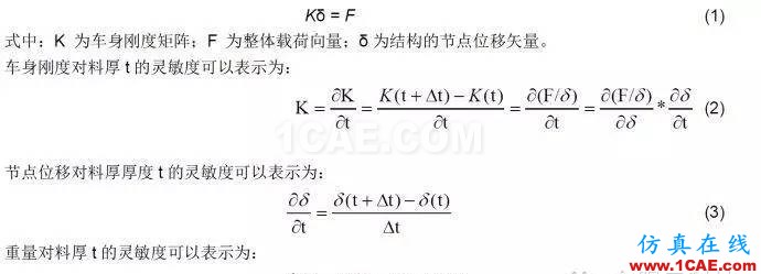 基于料厚靈敏度的轎車車身剛度優(yōu)化hypermesh分析圖片2