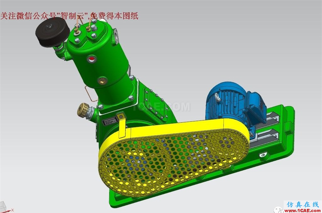 【工程機械】電動空氣壓縮機3D模型 UG(NX)設計 空壓機數(shù)模ug設計圖片2
