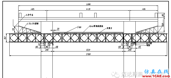 馬山坡1#、2#大橋高墩蓋梁支架計算書Midas Civil分析圖片2